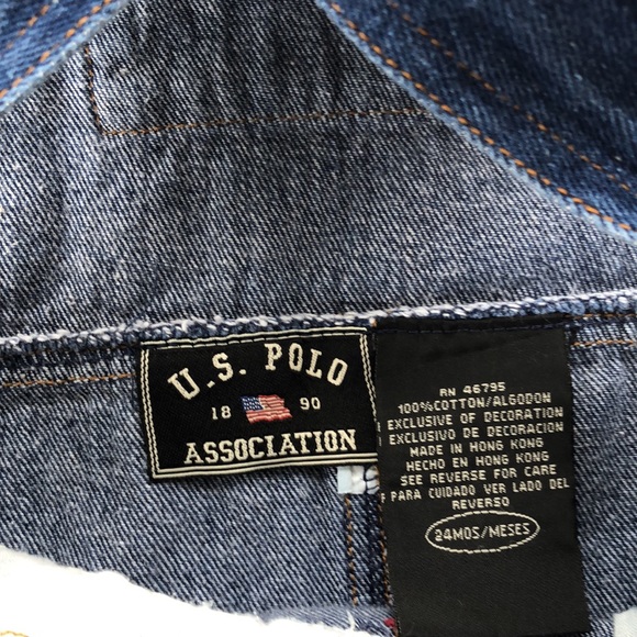 24 month American flag overall Jean shorts - Picture 3 of 4